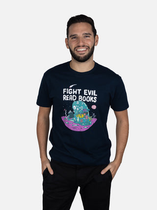 Fight Evil, Read Books unisex t-shirt (2023)