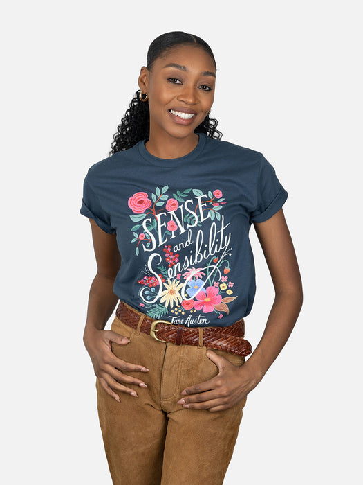 Sense and Sensibility (Puffin in Bloom) unisex t-shirt