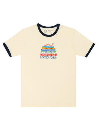 Bookworm unisex ringer t-shirt