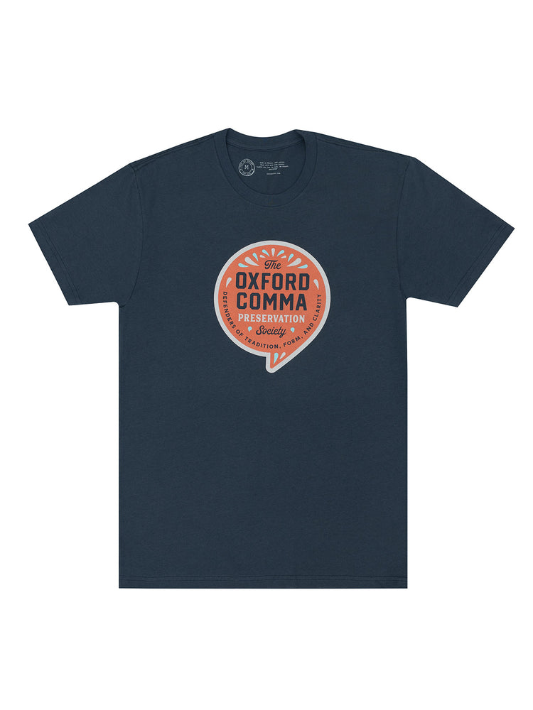 Oxford Comma Preservation Society unisex t-shirt