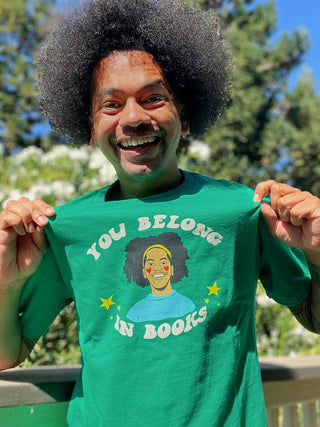 Mychal Threets: You Belong in Books unisex t-shirt