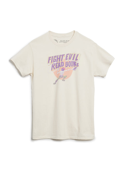 Fight Evil, Read Books unisex t-shirt (2025)
