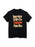 A black short-sleeve crewneck t-shirt featuring a stylized graphic print on the front that reads 'Interview With The Vampire' in a cream-colored gothic font, with 'Anne Rice' printed in red gothic font underneath.