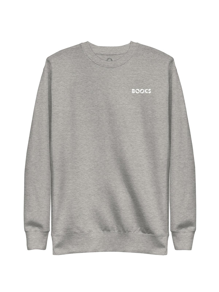 Books embroidered unisex sweatshirt