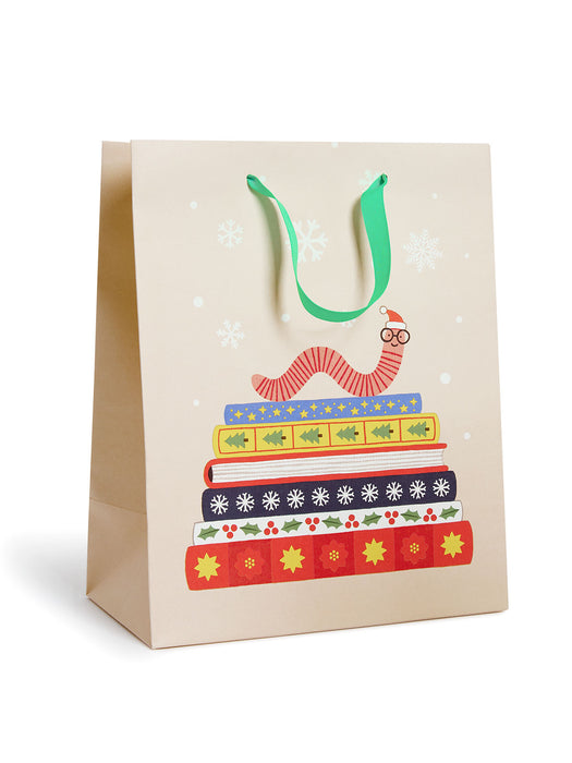 Holiday Bookworm large gift bag
