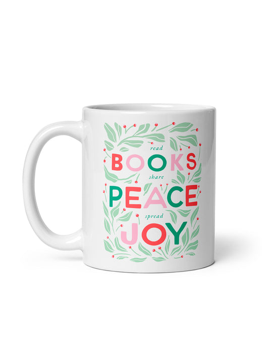 Read Books, Share Peace, Spread Joy mug