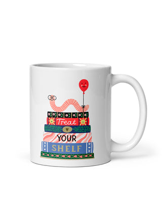 Treat Your Shelf Bookworm mug