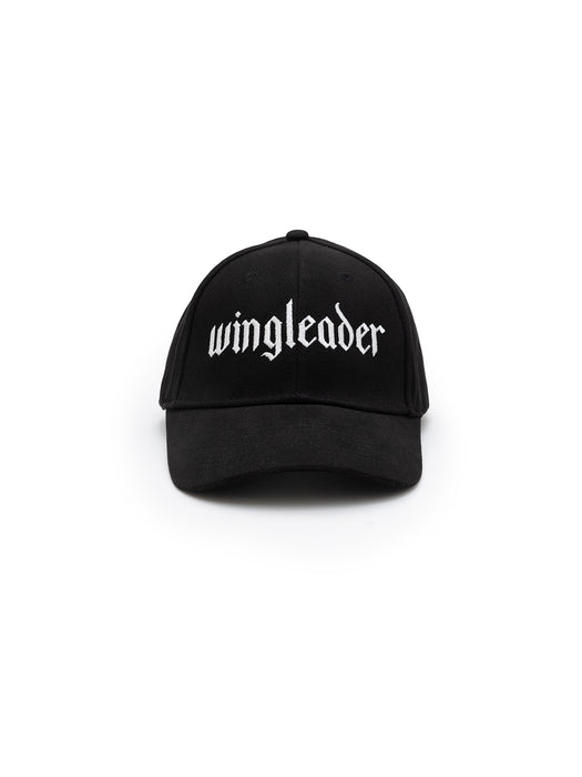 A black baseball cap with 'wingleader' written in white text on the front.