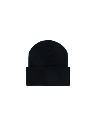 Black beanie on a white background