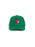 Green cap with Lowly Worm driving the Apple Car design on a white background