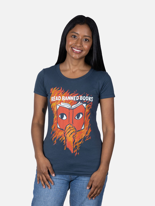 Read Banned Books women's crew t-shirt