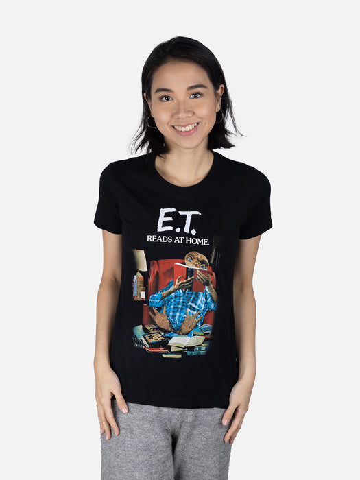 E.T. Reads at Home women's crew t-shirt
