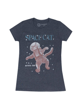 Space Cat women's crew t-shirt