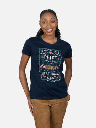 Pride and Prejudice (Puffin in Bloom) women's crew t-shirt