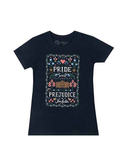 Pride and Prejudice (Puffin in Bloom) women's crew t-shirt