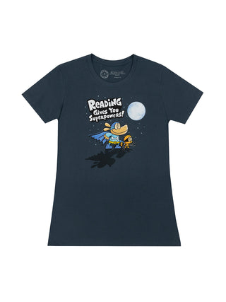Dog Man: Reading Gives You Superpowers women's crew t-shirt