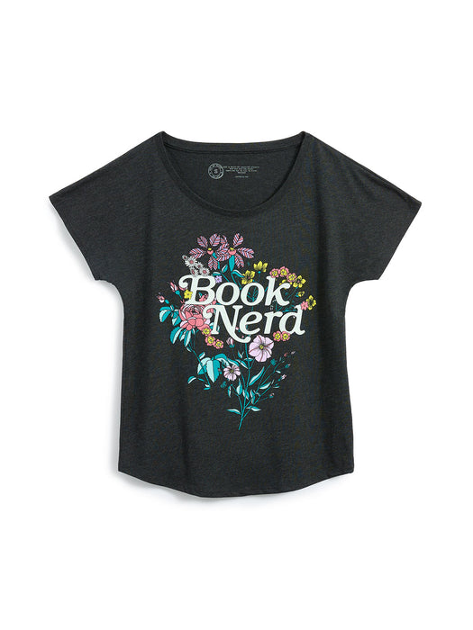 Book Nerd Floral women's relaxed fit t-shirt