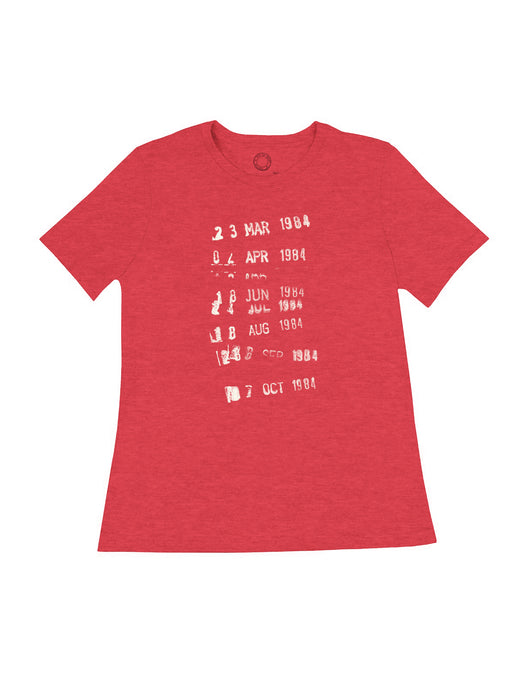 Library Stamp women's crew t-shirt