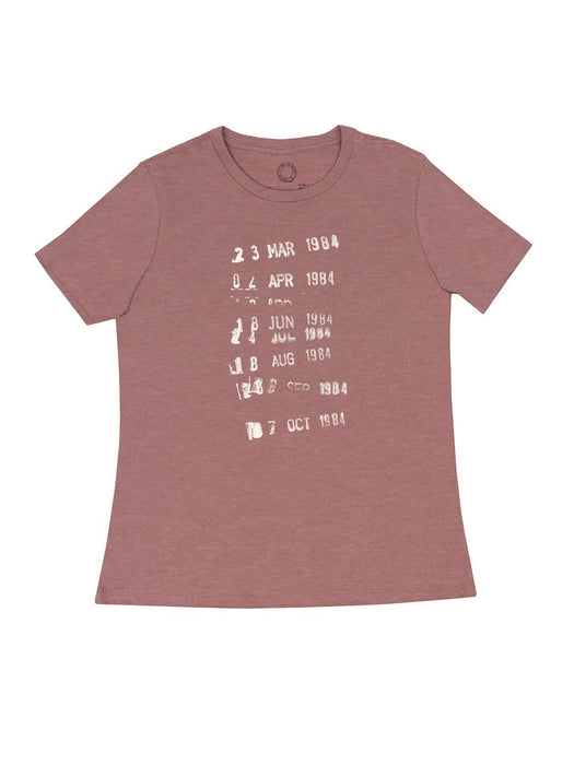 Library Stamp women's crew t-shirt