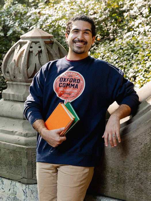 Oxford Comma Preservation Society unisex sweatshirt