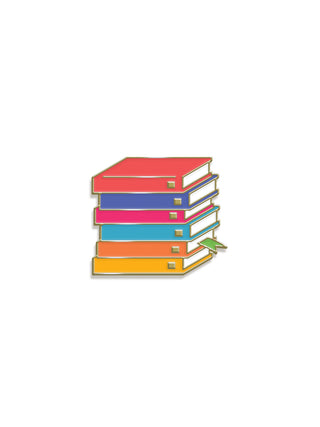 Emily Henry: Book Stack enamel pin