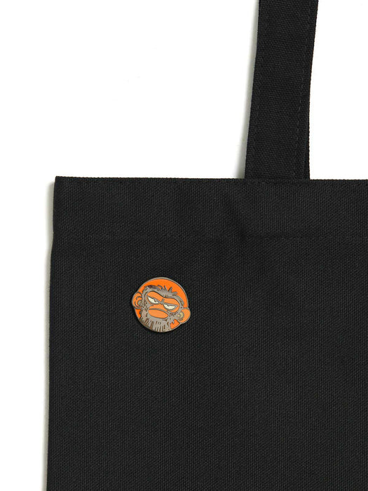 Grumpy Monkey enamel pin