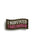 Enamel pin with 'I Survived Threshing' text on a white background