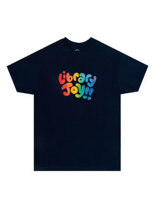 Mychal Threets: Library Joy unisex blue t-shirt
