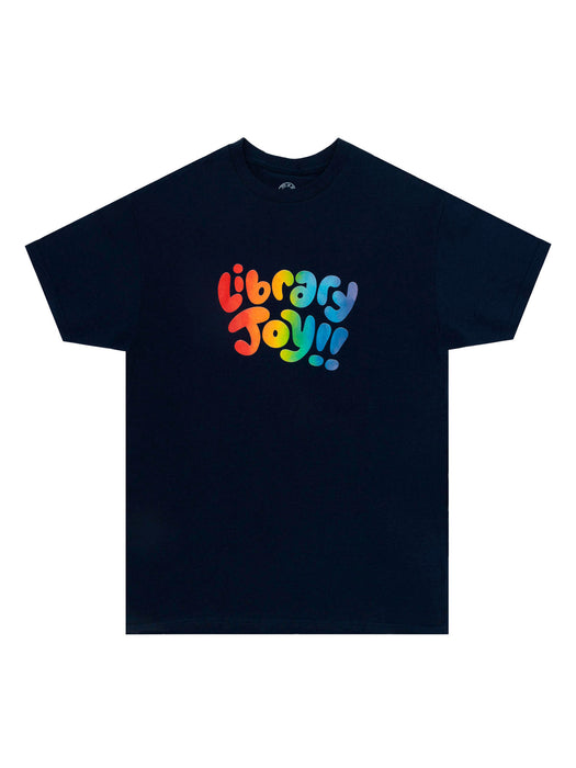Mychal Threets: Library Joy unisex blue t-shirt