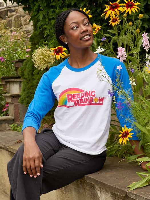 Reading Rainbow unisex blue raglan