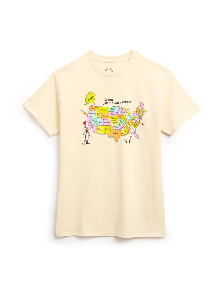 Dr. Seuss: United States of America Map unisex t-shirt