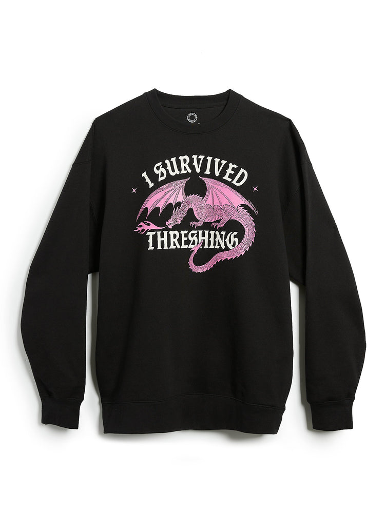 Fourth Wing: I Survived Threshing (Pink Dragon) unisex sweatshirt