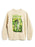 Beige sweatshirt with green graphic and text on a white background