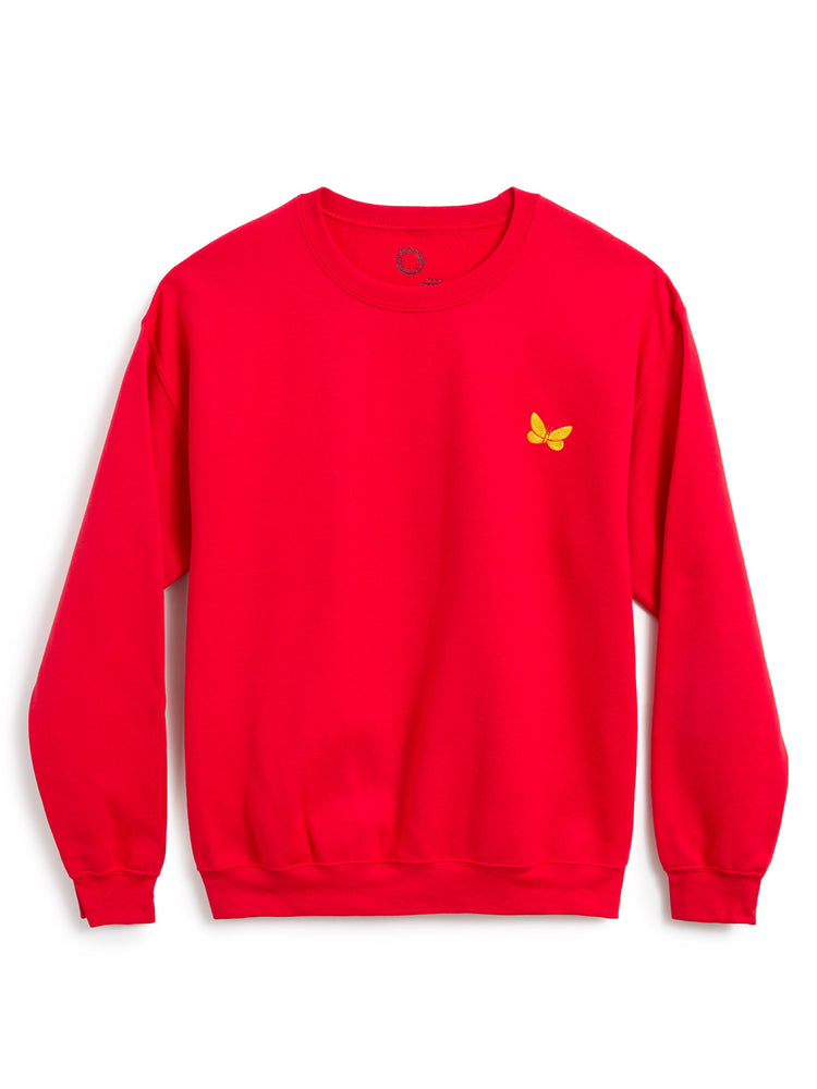 Reading Rainbow embroidered unisex red sweatshirt