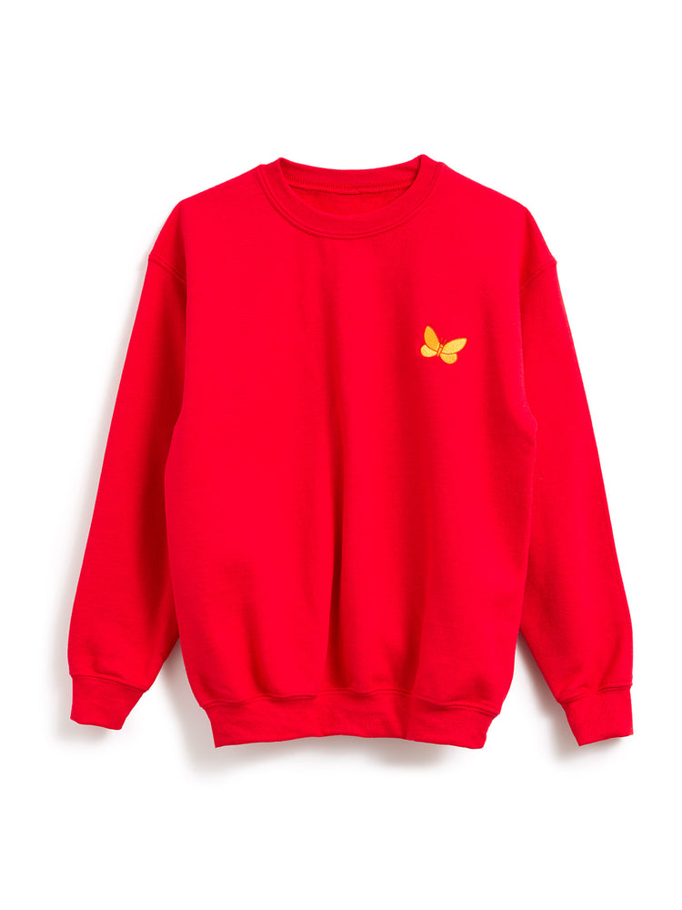 Reading Rainbow embroidered youth red sweatshirt