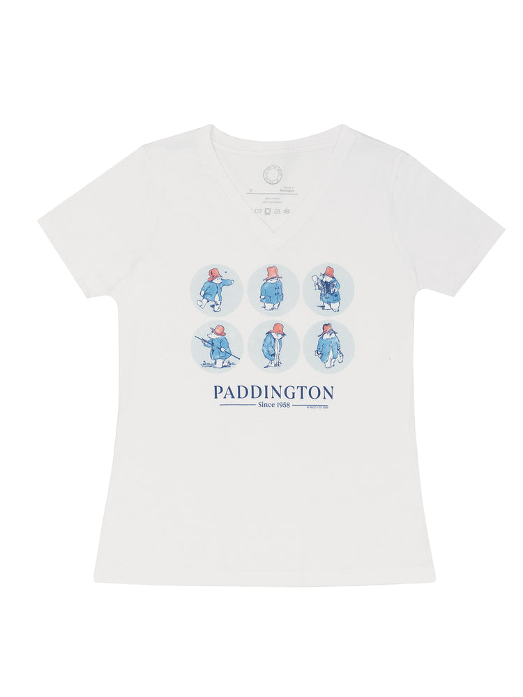 Paddington Bear Classic Adventures women's v-neck t-shirt