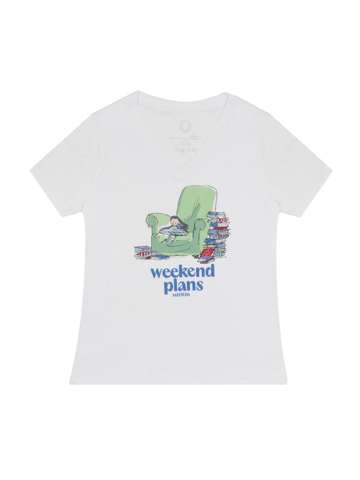Matilda: Weekend Plans women's v-neck t-shirt