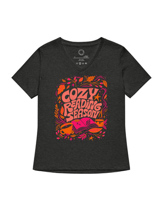Cozy Reading Season women's v-neck t-shirt