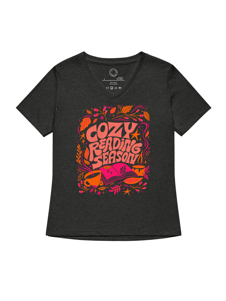 Cozy Reading Season women's v-neck t-shirt