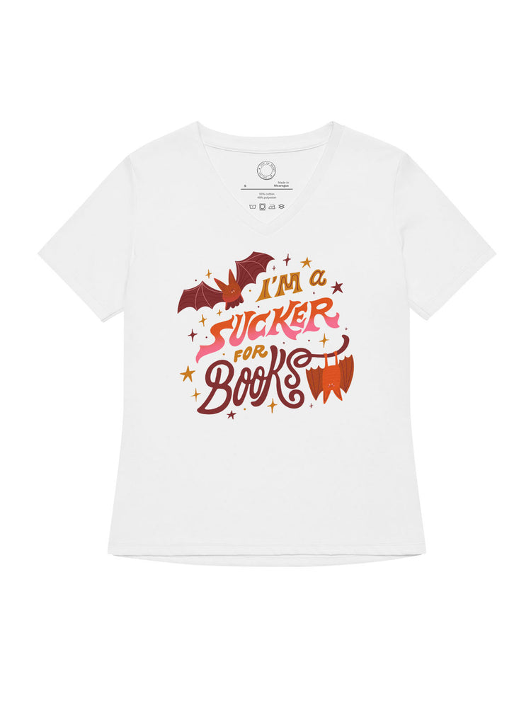 I'm a Sucker for Books women's v-neck t-shirt