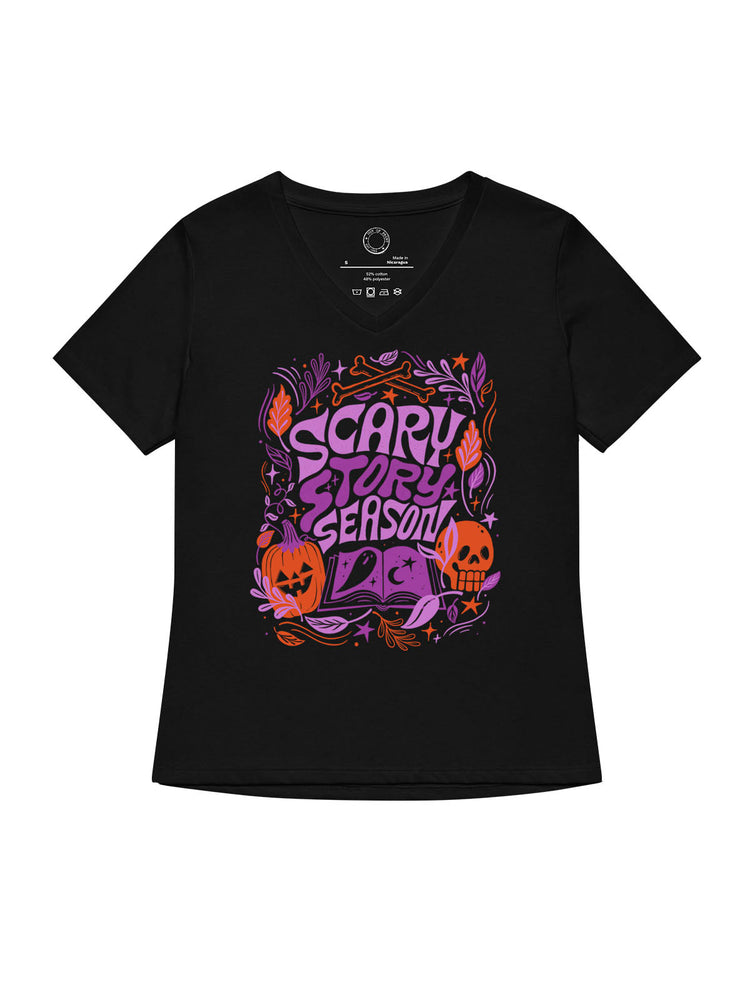 Scary Story Season women's v-neck t-shirt