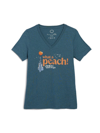 James and the Giant Peach: What a Peach women's v-neck t-shirt