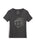 Dark gray t-shirt with white graphic design on a white background