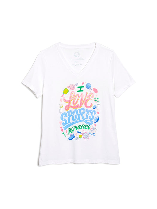 I Love Sports (Romance) women's v-neck t-shirt