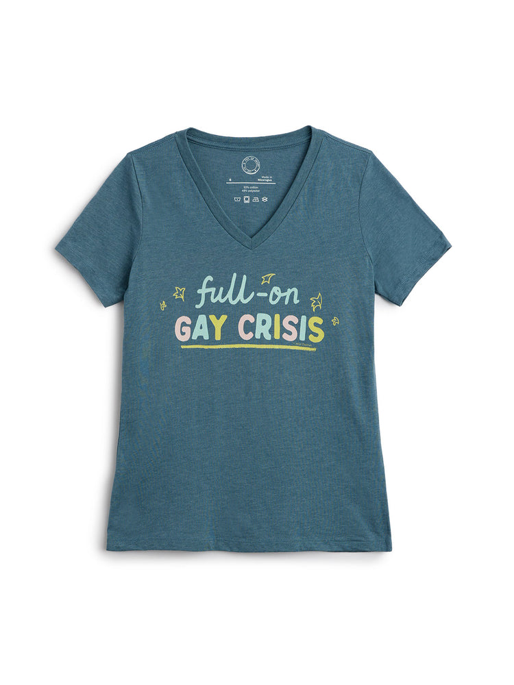 Heartstopper: Full-on Gay Crisis women's v-neck t-shirt