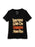 A black short-sleeve v-neck t-shirt featuring a stylized graphic print on the front that reads 'Interview With The Vampire' in a gothic font, with 'A Novel by Anne Rice' printed below in red.