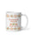 A white ceramic mug with a 'Pumpkin Patch Book Club' design featuring orange and green autumn-themed illustrations on a clean white background.
