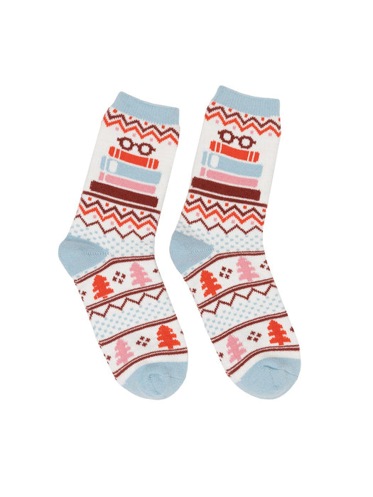 TBR - To Be Read Book Stack cozy socks