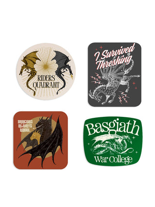 Fourth Wing: Dragon Rider Stickers - Set of 4