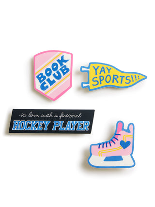 Hockey Romance Stickers - Set of 4